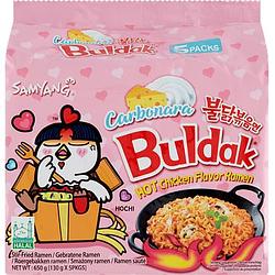 Foto van Samyang carbonara buldak hot chicken flavor ramen 5 x 130g bij jumbo