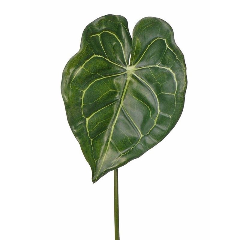 Foto van Kunst anthurium bladgroen kunstplant takken 67 cm - kunstbloemen