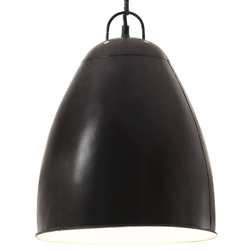 Foto van Vidaxl hanglamp industrieel rond 25 w e27 32 cm zwart