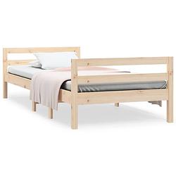 Foto van The living store bedframe - klassiek grenenhout - 195.5 x 80.5 cm - onbehandeld