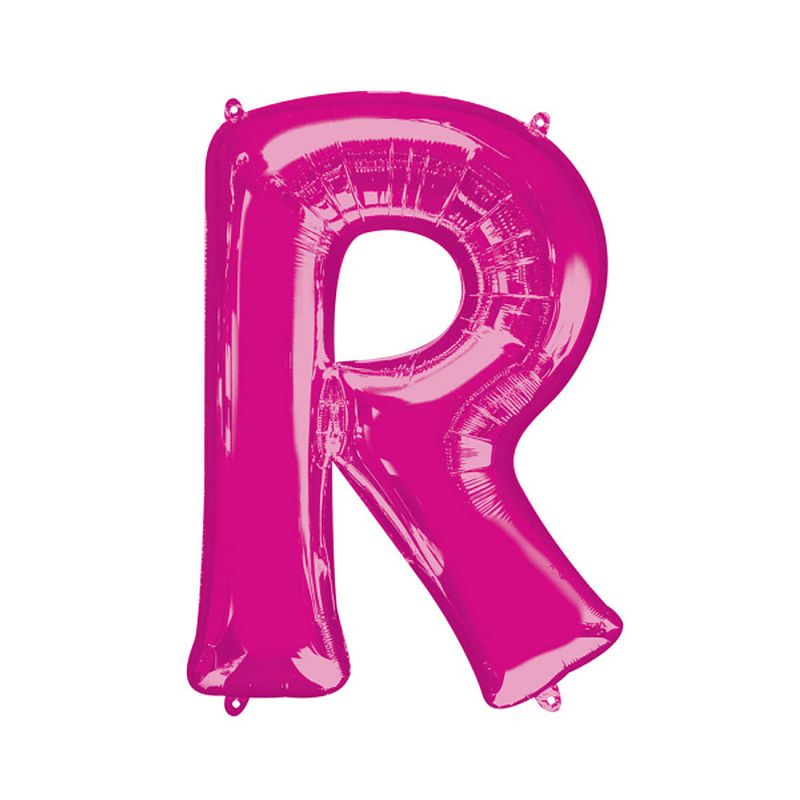 Foto van Amscan folieballon letter r 58 x 81 cm roze