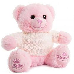 Foto van Soft touch knuffelbeer met sweater junior 20 cm pluche roze