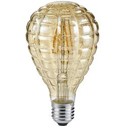 Foto van Led lamp - filament - trion topus - 4w - e27 fitting - warm wit 2700k - amber - aluminium