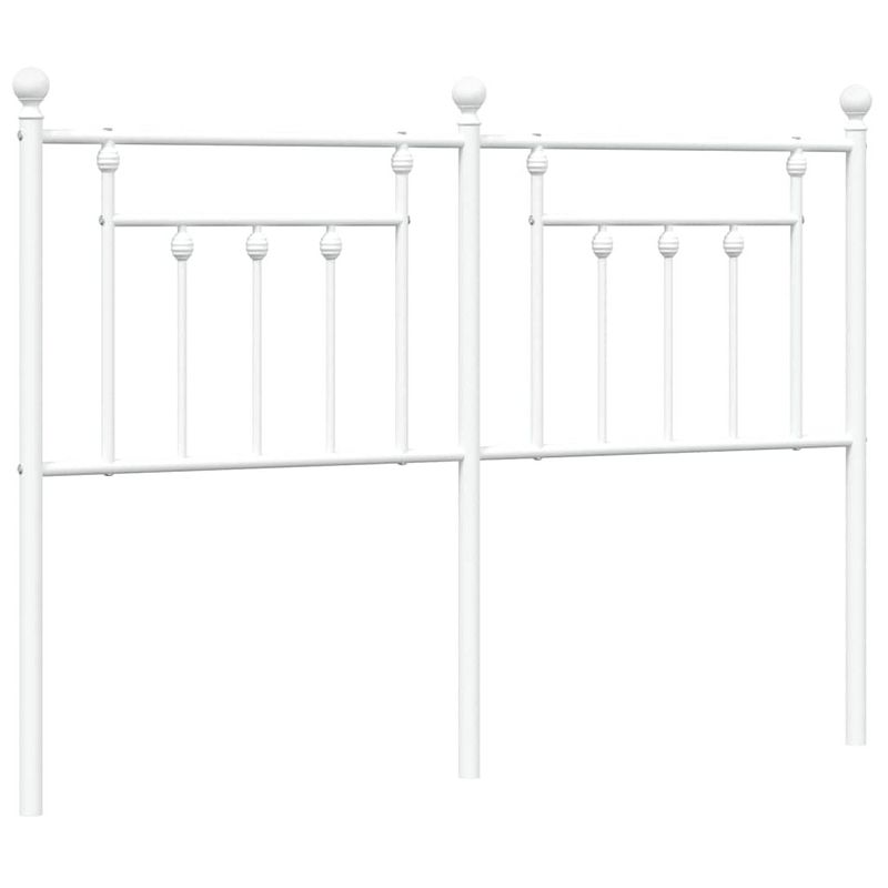 Foto van Vidaxl hoofdbord 135 cm metaal wit