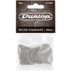 Foto van Dunlop nylon standard 0.60mm 12-pack plectrumset lichtgrijs