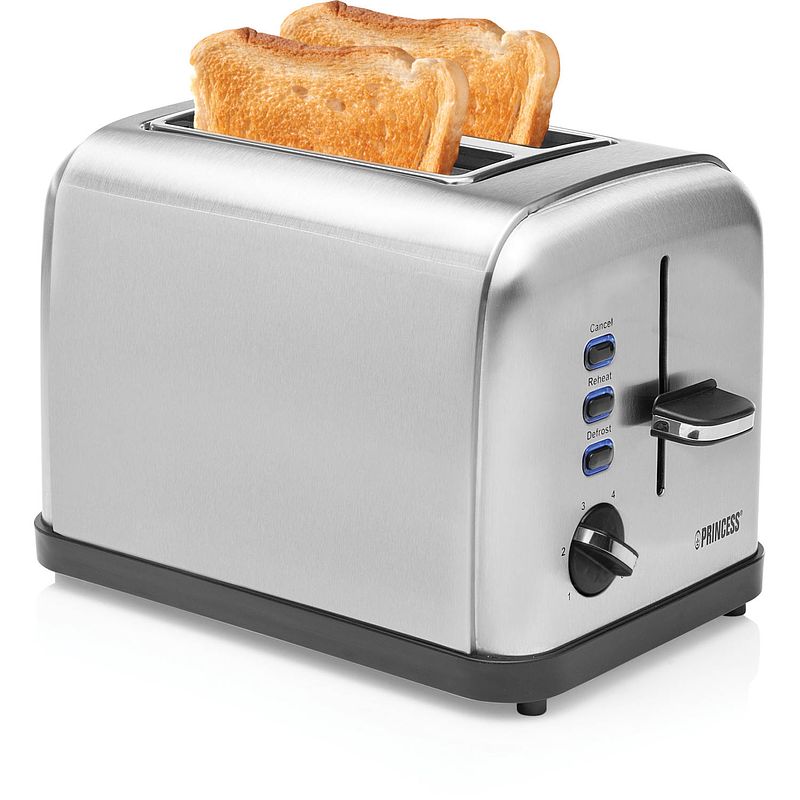 Foto van Princess 142354 toaster steel 2 broodrooster zilver