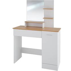 Foto van Tectake -kaptafel zoe- make-up tafel met grote spiegel-wit-403851