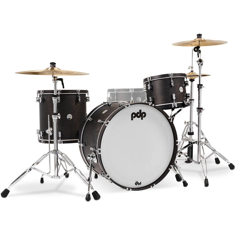 Foto van Pdp drums pdcc2413ee concept classic ebony stain 3d. classic rock shellset