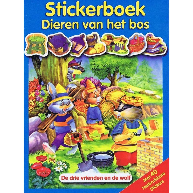 Foto van Stickerboek met dieren van het bos (8 stuks)