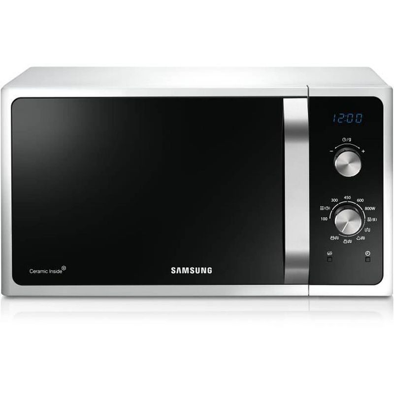 Foto van Samsung - mg28f303eaw - grill magnetron - wit zilver handvat - 28l - 900w - vrijstaand