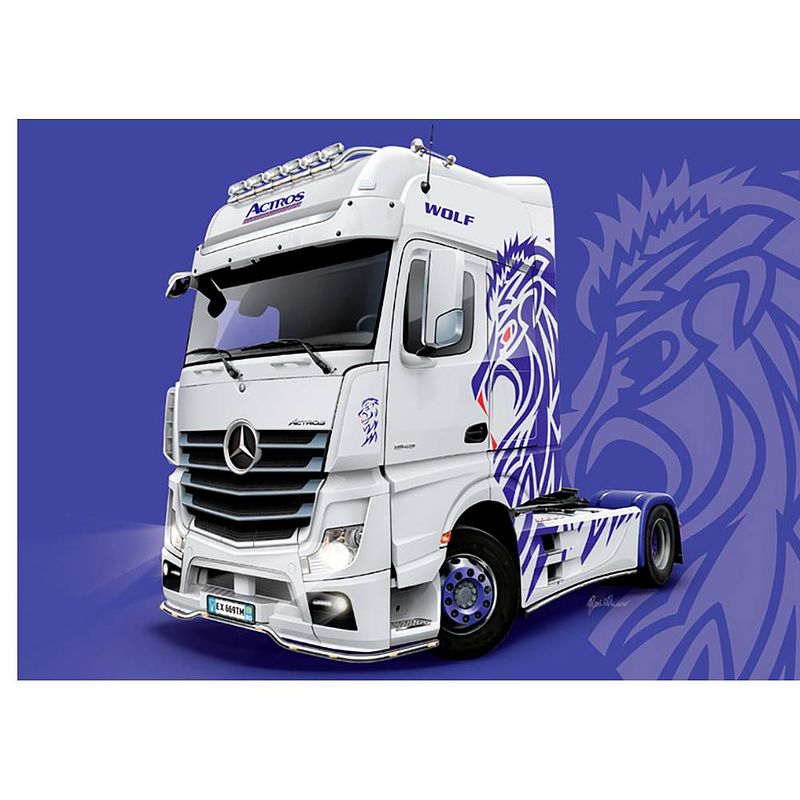 Foto van Italeri 3935 mb actros mp4 show gigaspace vrachtwagen (bouwpakket) 1:24