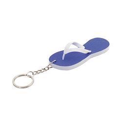 Foto van Sleutelhangers teenslippers 8 cm blauw - sleutelhangers