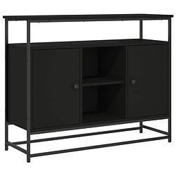 Foto van Vidaxl dressoir 100x35x80 cm bewerkt hout zwart