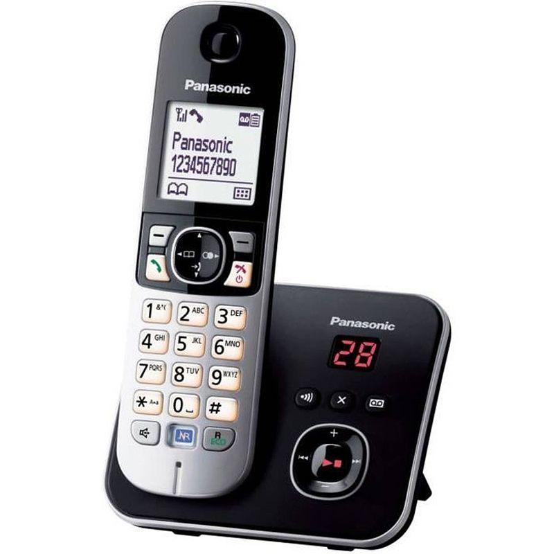 Foto van Panasonic kx-tg6821 draadloze telefoon-antwoordapparaat zwart