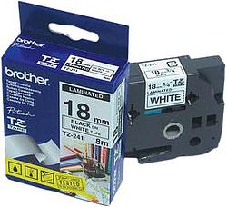 Foto van Brother tze-241 label zwart op wit (18 mm x 8 m)