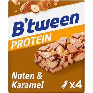 Foto van B'stween protein noten & karamel 4 x 24g bij jumbo