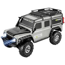 Foto van Reely adventure grijs brushed 1:10 rc auto elektro crawler 4wd rtr 2,4 ghz incl. accu, oplader en batterijen voor de zender