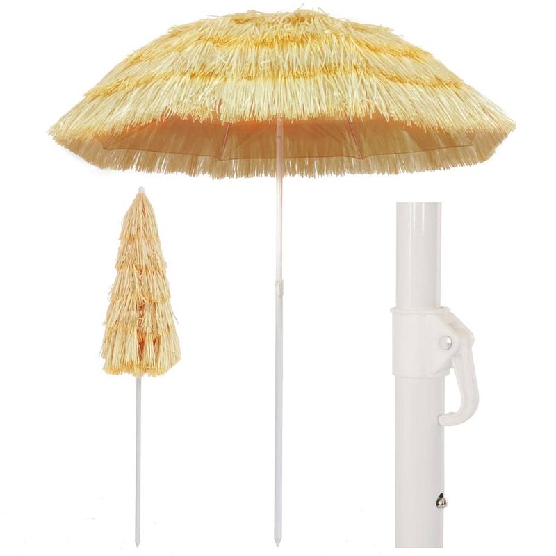 Foto van Vidaxl strandparasol hawaï stijl 180 cm naturel