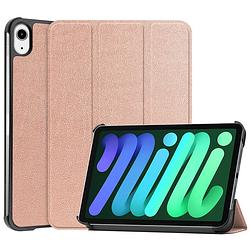 Foto van Basey ipad mini 6 hoesje kunstleer hoes case cover ipad mini 6-rose goud