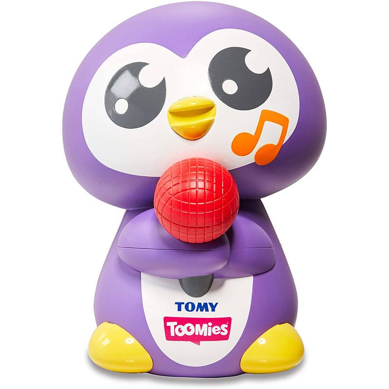 Foto van Tomy badspeelgoed pinguïn junior 16 cm paars/wit