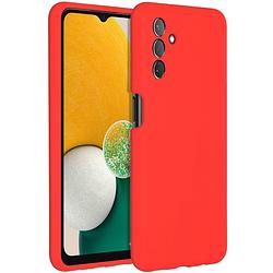 Foto van Accezz liquid silicone backcover voor samsung galaxy a13 (5g) / a04s telefoonhoesje rood