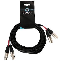 Foto van Devine mic1002/5 kabel 2x xlr female - 2x xlr male 5 m