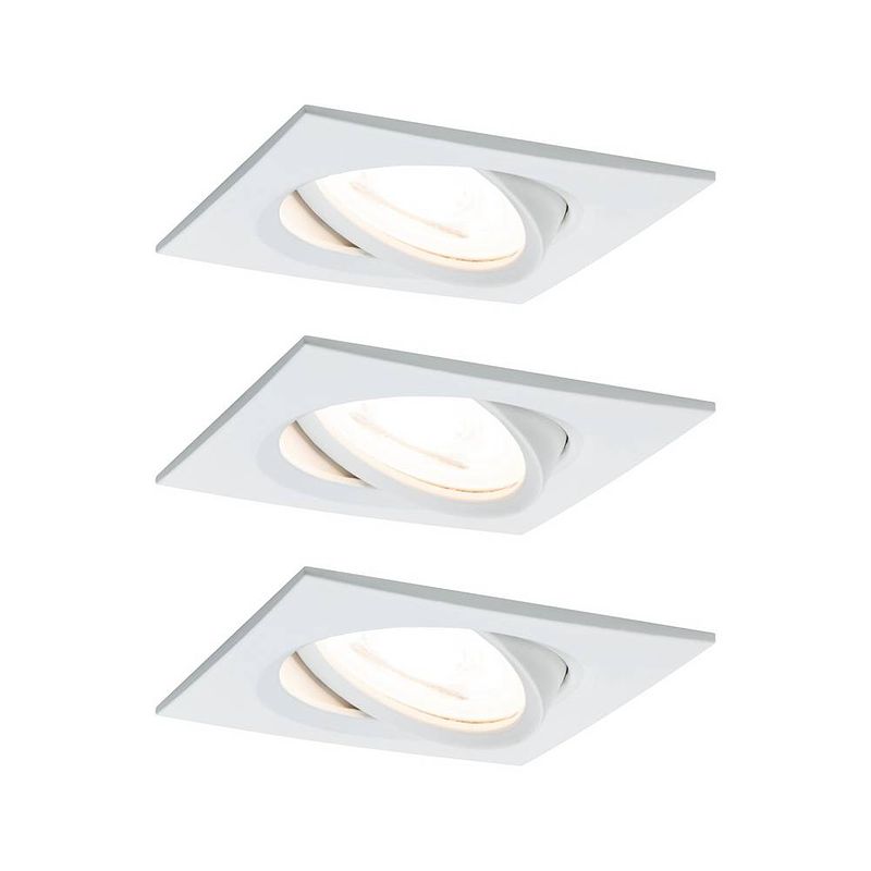 Foto van Paulmann 93436 nova inbouwlamp set van 3 stuks led gu10 19.5 w wit (mat)