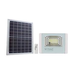 Foto van V-tac vt-60w-w witte solar schijnwerpers - 20w -ip65 - 1650 lumen - 4000k