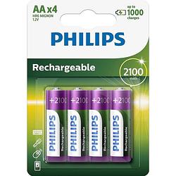 Foto van Philips aa oplaadbare batterijen - 2100mah - 8 stuks