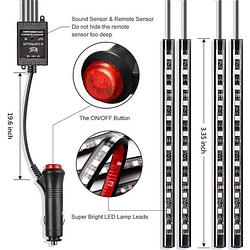 Foto van Led autoverlichting - 4 strips - 12v