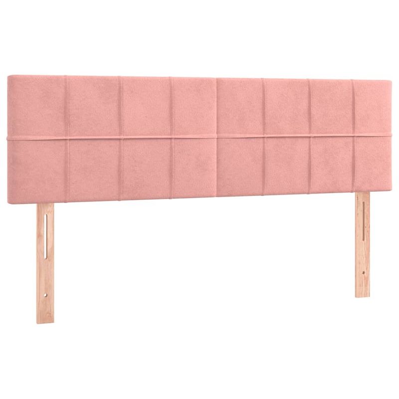 Foto van Vidaxl hoofdborden 2 st 72x5x78/88 cm fluweel roze