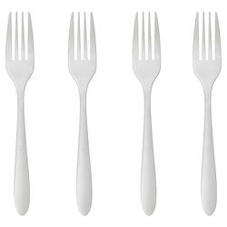 Foto van Secret de gourmet vorken nevis - 4x stuks - rvs - 19 cm - vorken