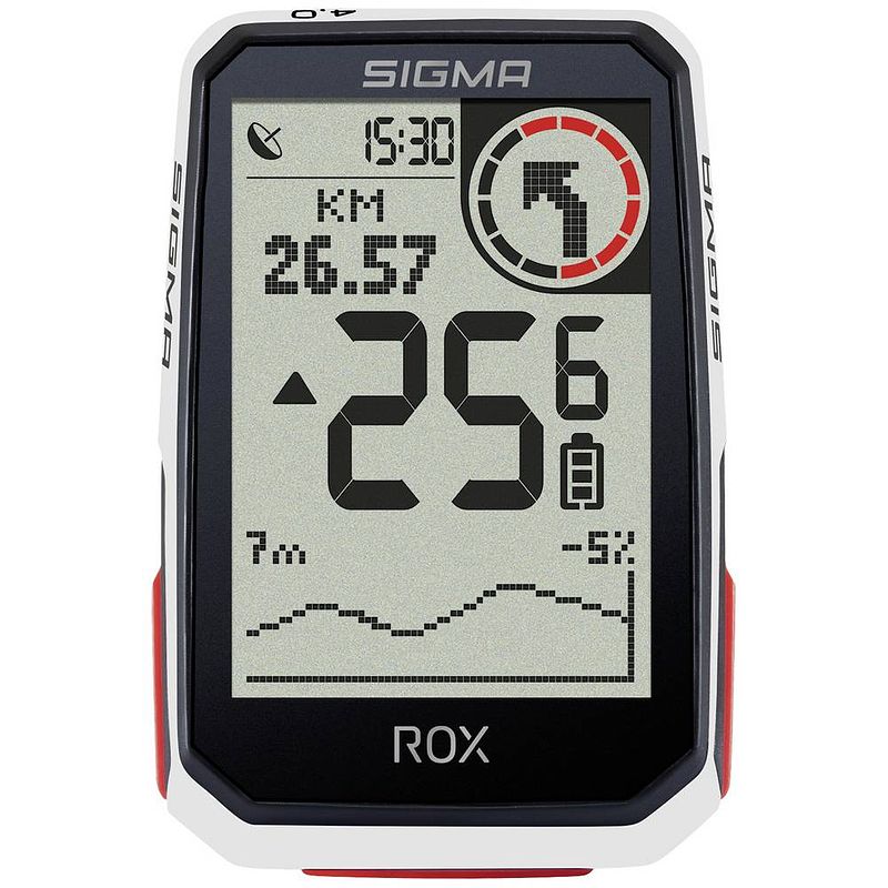 Foto van Sigma rox 4.0 fietsnavigatie fietsen gps, glonass, spatwaterdicht