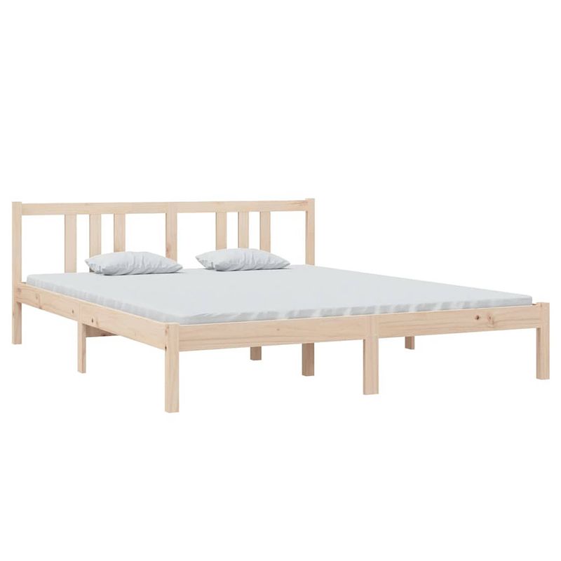 Foto van The living store houten bedframe - grenenhout - 160 x 200 cm - massief - stabiel - comfortabel