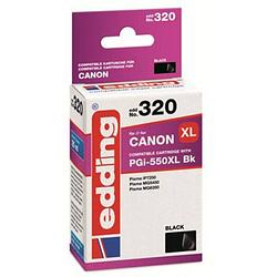 Foto van Edding cartridge vervangt canon pgi-550xl compatibel single zwart edd-320 18-320