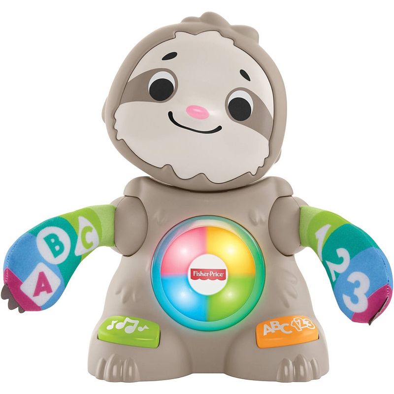 Foto van Fisher-price linkimals lenige luiaard junior 22 cm lichtbruin