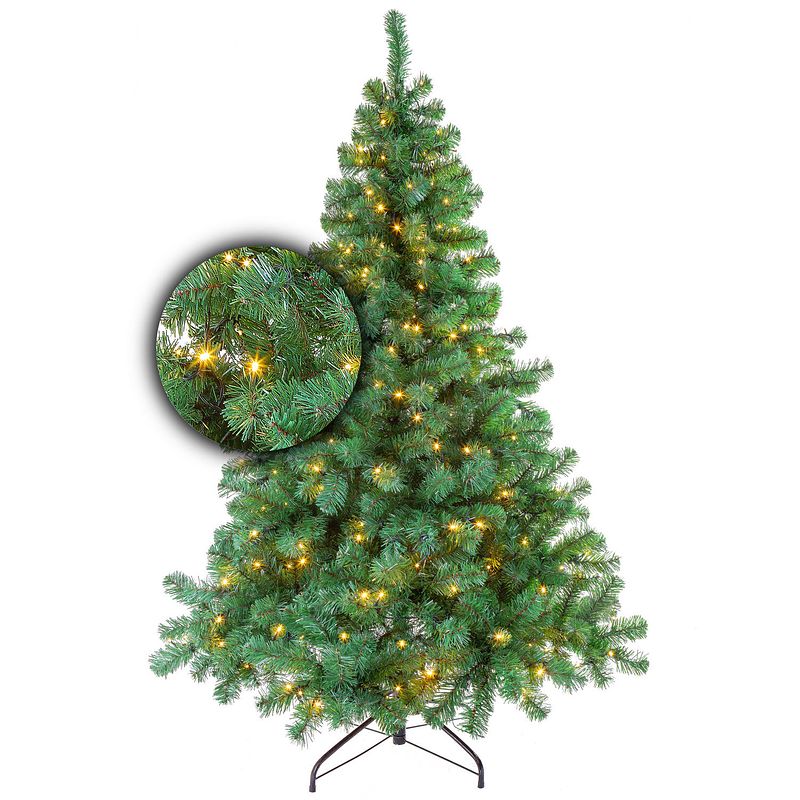 Foto van Kerstboom excellent trees® led stavanger green 120 cm met verlichting - luxe uitvoering - 160 lampjes