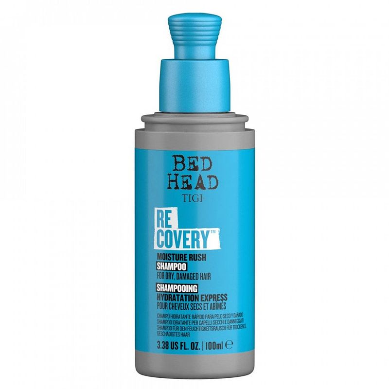 Foto van Bed head recovery moisture rush shampoo vochtinbrengende shampoo voor droog en beschadigd haar 100ml