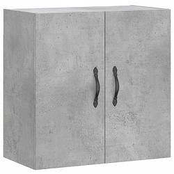 Foto van The living store wandkast betongrijs - 60 x 31 x 60 cm - duurzaam bewerkt hout