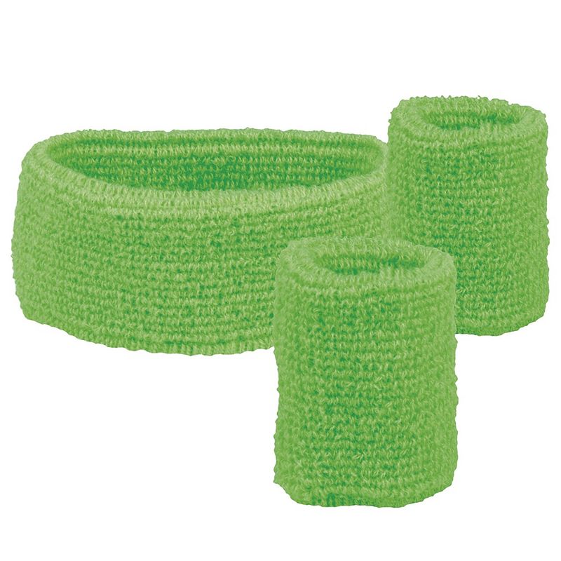 Foto van Boland zweetbandjes 3 stuks neongroen