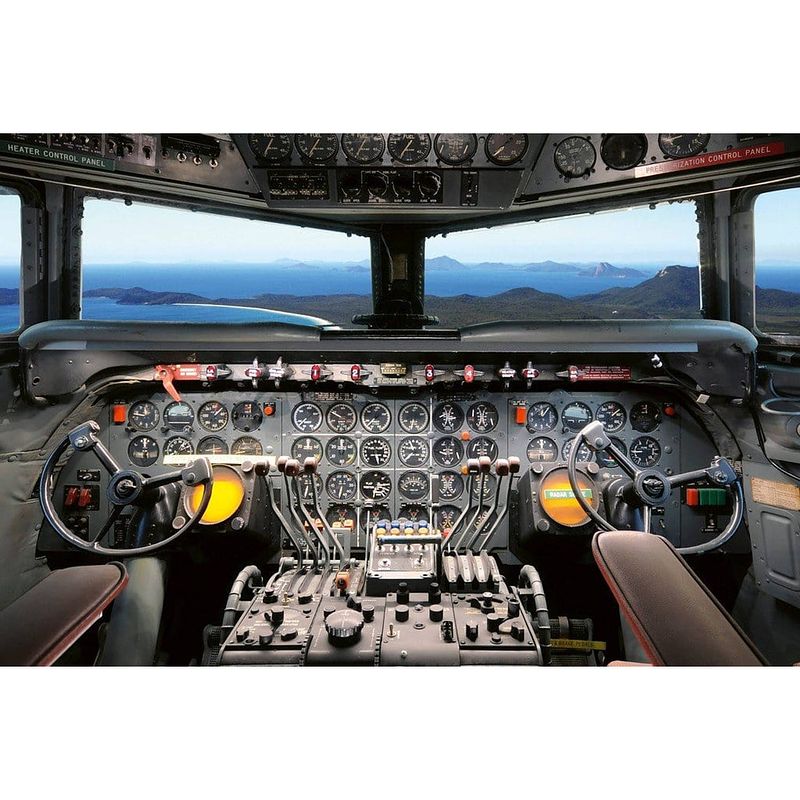 Foto van Dimex cockpit view vlies fotobehang 375x250cm 5-banen