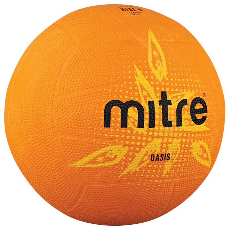 Foto van Mitre netbal oasis rubber oranje/geel/zwart maat 5