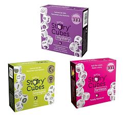 Foto van Spellenbundel - dobbelspel - 3 stuks - rory's story cubes voyages, fantasia & mystery