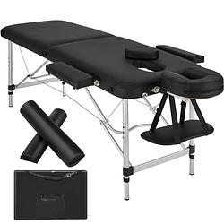 Foto van Tectake® - 2 zones massagetafel met rolkussens + tas - kleur zwart - 404600