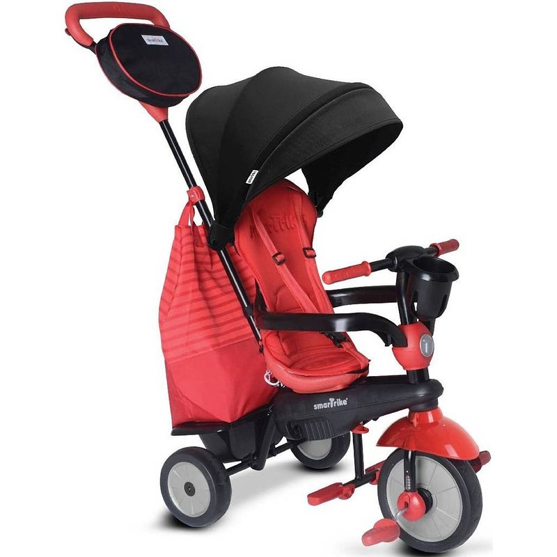 Foto van Smartrike driewieler kind 4-in-1 driewieler swing dlx junior rood