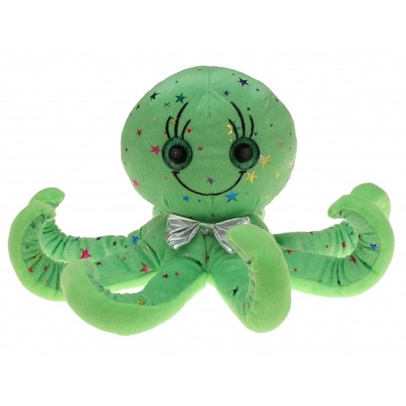 Foto van Pluche groene octopus/inktvis knuffel 40 cm