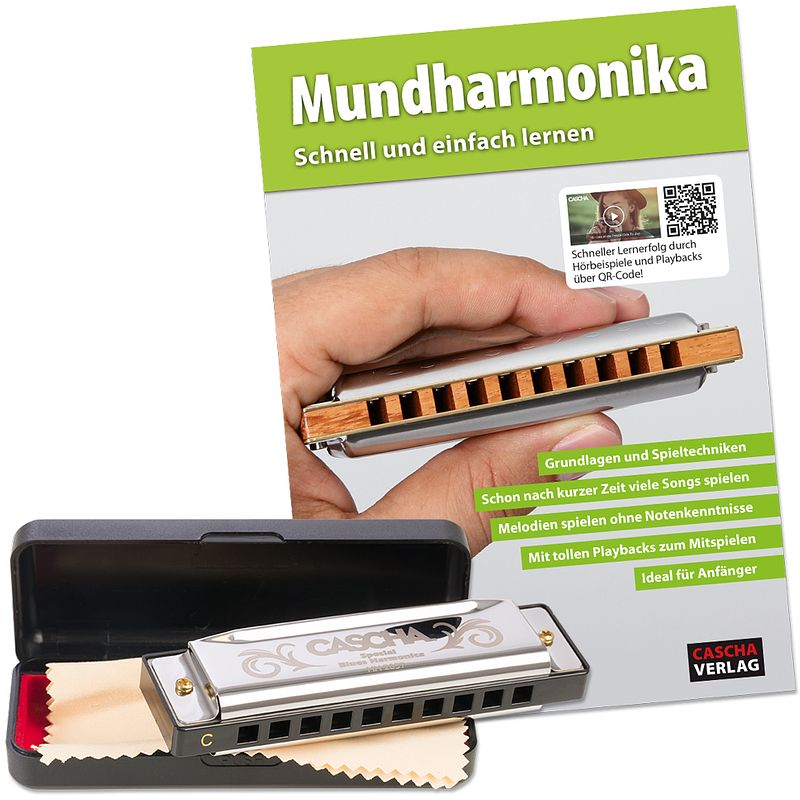 Foto van Cascha hh 1620 de special blues mondharmonica set + leerboek