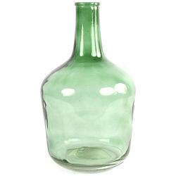 Foto van Countryfield vaas - transparant groen - glas - xl fles vorm - d25 x h42 cm - vazen