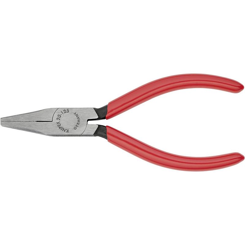 Foto van Knipex 20 01 125 elektronica en fijnmechanica platte tang recht 125 mm