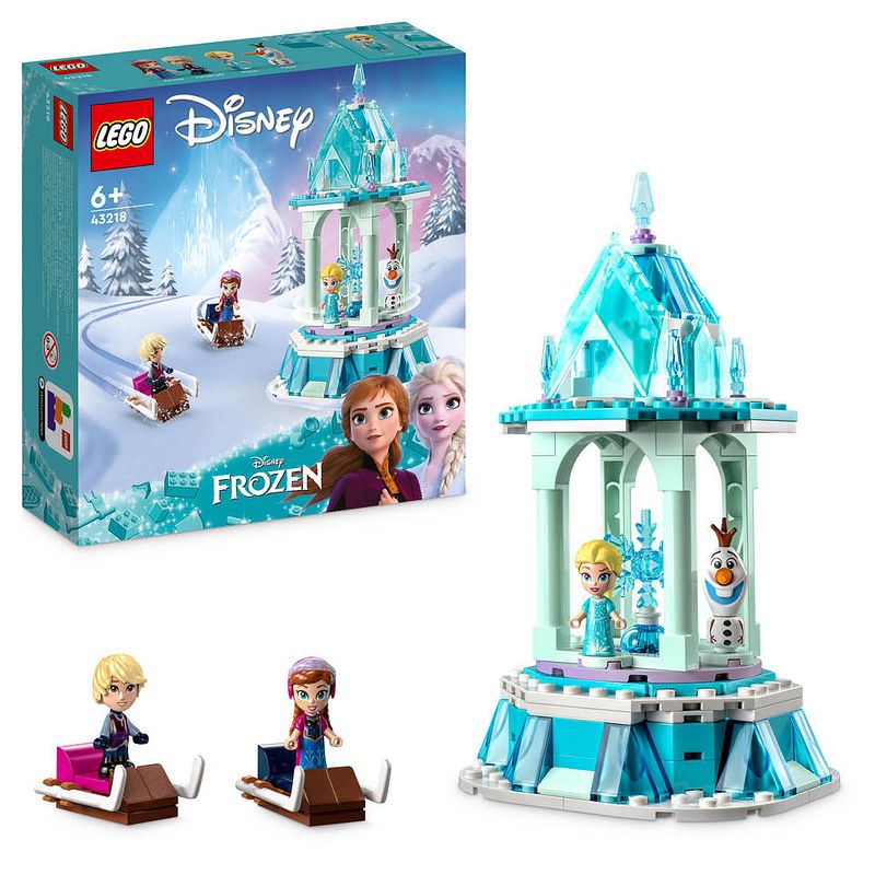 Foto van Lego disney anna en elsa magische carrousel 43218